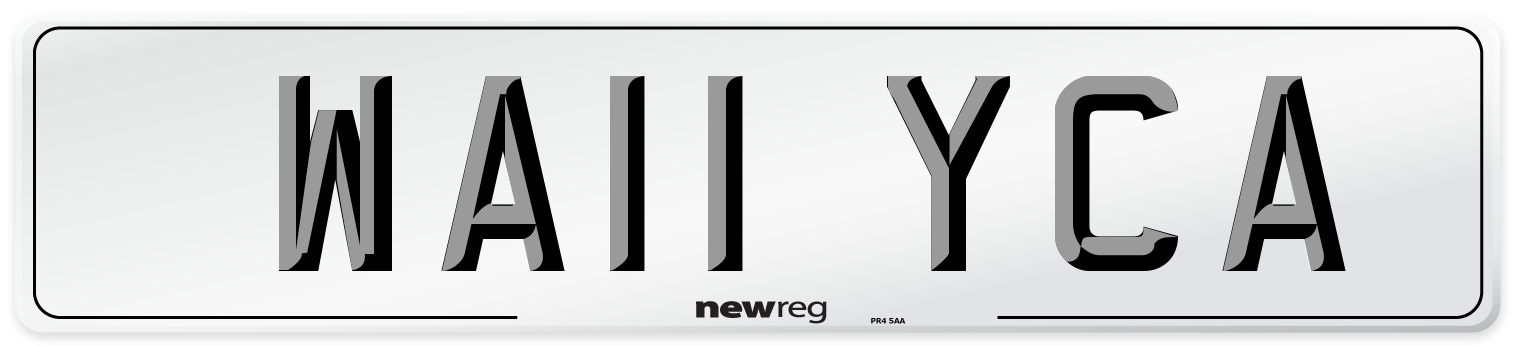 WA11 YCA Number Plate from New Reg